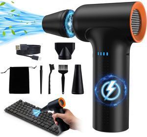 Compressed Air Duster - High Speed 300000RPM Electric Air Duster 120M/S 3 Gear 10000mAh Rechargeable Cordless Air Blower Turbo Fan Jet Dry Blower for PC Computers Car Electronics