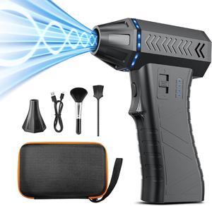 Compressed Air Duster 300000RPM Super Power Air Duster Portable Electric Air Blower Replace Canned Air Cordless Duster Cleaning Kit for Computer Keyboard Home Outdoor and Car