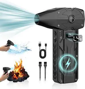 V9 Compressed Air Duster 4 Gear Adjustable 350000RPM Electric Air Duster with HD Display Jet Dry Blower Replace Air Can - No Canned Air Duster 10000mAh Rechargeable Air Blower