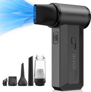 Compressed Air Duster 2 in 1 Air Blower and Vacuum 130000RPM Electirc Turbo Jet Blower + Vacuum Cleaner Adjustable Speeds Rechargeable Long-Life Air Blower Duster for Computer Keyboard Car