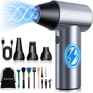 Electric Air Duster - 300000RPM Compressed Air Duster with Brushless Motor - Cordless Air Blower Rechargeable- 3 Gears Adjustable Jet Dry Blower for Cleaning Keyboard PC Car Home Outdoors