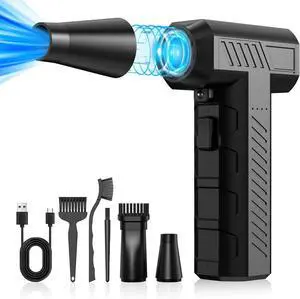 Compressed Air Duster - Mini Turbo Fan 180000RPM Cordless Electric Air Duster for Keyboard PC Cleaning No Canned Jet Dry Blower for Home and Car