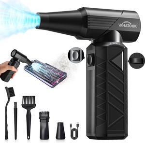 Compressed Air Duster: 180000RPM Air Blower with Stepless Speed Regulation Mode Electric Air Duster with Brushless Motor Air Duster for Keyboard Computer Car and Home CleaningBlack