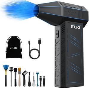 Compressed Air Duster-150000RPM Electric Air Duster Cordless Rechargeable High-Speed Air Blower 3-Gear Adjustable Jet Dry Blower for Keyboard PC Car Air Bed and Home Cleaning Black