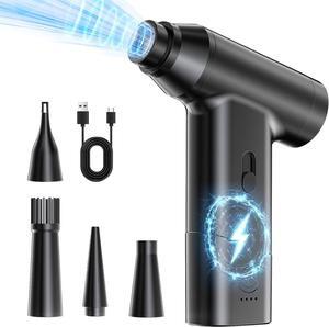 Compressed Air Duster-300000RPM Super Power Air Duster Electric Rechargeable Brushless Motor Durable Mini Blower 6X Fast Compressed Air Blower for PC Computer Keyboard Outdoor House and Car