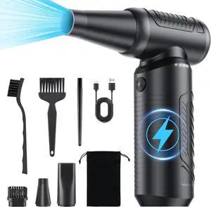 Compressed Air Duster 200 000 RPM Electric Air Duster for Computer 3 Gear Adjustable High-Speed Air Blower 9 000mAh Large Battery Reusable no Canned Keyboard Cleaner for Office Home Car