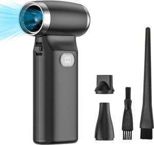 Compressed Air Duster Electric Dust Blower High-Speed Electric Air Duster 6000mAh Rechargeable Mini Jet Blower 100 Gear Adjustable 110000RPM PC Cleaning Set for Laptops Keyboards Cars