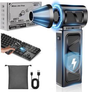 Compressed Air Duster 350000 RPM Electric Air Duster Rechargeable Cordless Air Blower Power Turbo Fan 5 Gears Adjustable Jet Dry Blower Replace Air Can for Keyboard Computer Car Outdoor Home