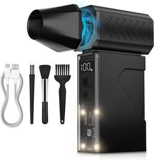 Compressed Air Duster 130000RPM Electric Air Duster with LED Light Mini Air Blower Rechargeable Cordless for Keyboard Cleaning Car and Home Cleaning Kit Replaces Compressed Air Can