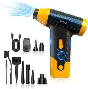 Cordless Electric Compressed Air Duster - 150000 MRP Electric air Blower for Cleaning Keyboard PC Cameras Electric Air Pump for Inflatable Cushions Air Mattress Beds Boats Swimming Ring