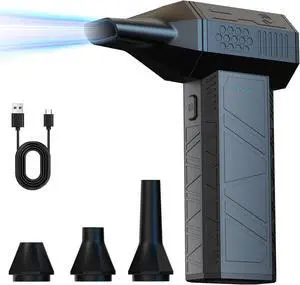 Jet Dry Blower Super Jet Fan Blower 130000 RPM Portable Mini Jet Blower with 3 Adjustable Speeds Cordless Air Blower Car Dryer Computer Keyboard Lens