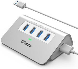 USB 3.0 Hub Aluminum 4 Port USB Data Hub 3.0 Multi USB Port Expander Dongle USB Extension Multiport Adapter with 3.3ft Cable USB Splitter for Laptop PC/Xbox/Flash Drive/Printer/Camera/Keyborad/Mouse