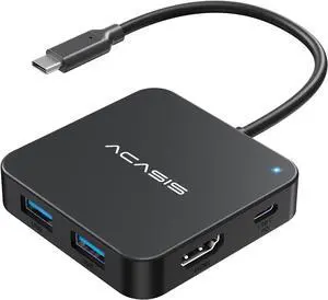 USB C Hub 10Gbps Multiport Adapter with 4K 60Hz HDMI 100W Power Delivery 3 USB A3.2+1 USB-C 3.1 Data Port USB C to HDMI Adapter for MacBook   Surface iPad PRO XPS(Black)