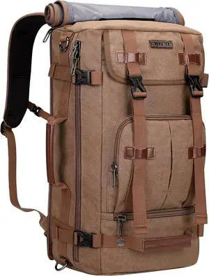Canvas Backpack Vintage Travel Backpack Large Laptop Bags Convertible Shoulder Rucksack