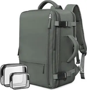 Travel Backpack For Women Men Flight Approved Carry-on Backpack Bag Luggage Personal Item Backpack Bag Laptop Backpack Casual Daypack Travel Essentials Must Haves Olive-green