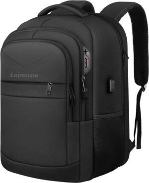 Travel Backpack Large Carry on Backpack 17 Inch Laptop Bag Big Sturdy TSA-Friendly with USB Port College School Rucksack Bag Gifts for Him Men Women Black