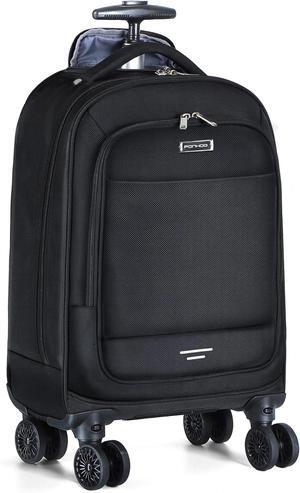 Rolling Backpack - 17 inch Laptop Backpack with 4 Spinner Wheels Carry on Travel Backpack Water Resistant Wheeled Backpacks for Women Men Suitable for Overnight College Work Black