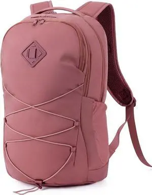 15.6-Inch Laptop Backpack for Women Men Airline Approved Water Resistant Lightweight Travel Bag Casual Backpack for Weekender Business with Whistle Buckle & Elastic Strap (Date Red)