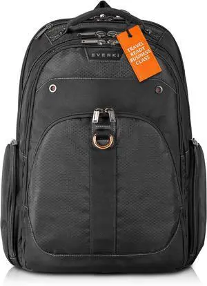 EVERKI Atlas Business Laptop Backpack - Womens or Mens Backpack for Work with 13 - 17.3 Adjustable Compartment 32L Capacity Back Pack - Travel Friendly Office Back Pack Laptop Bag (EKP121) Black
