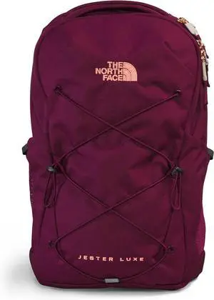 Womens Jester Luxe Everyday Laptop Backpack Boysenberry/Burnt Coral Metallic One Size