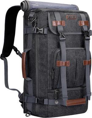 Canvas Backpack Vintage Travel Backpack Large Laptop Bags Convertible Shoulder Rucksack