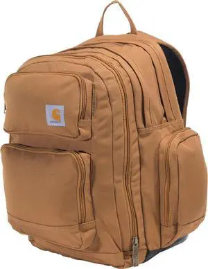 35L Triple-Compartment Backpack Durable Pack with Laptop Sleeve and Duravax Abrasion Resistant Base Brown