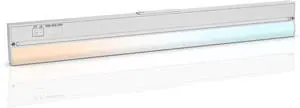 24 Hardwired Under Cabinet Light 18W 1200LM 3 Color Temperatures (3000K/4000K/5000K) Dimmable Aluminum Housing Under-Counter Light Fixtures for Kitchen Workspaces YT-4201B-24