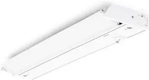 PARMIDA LED Swivel Under Cabinet Lighting Hardwired or Plug-in Installation 16 Inch 10W 3CCT Color Selectable - 3000/4000K/5000K Rotatable Lens Dimmable Linkable 120V 600LM White