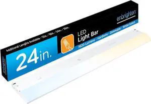 24 inch Hardwired Under Cabinet Lights 1620 Lumens Five White Settings from (2700K-6500K) Full Range Dimmable Under Counter Light Linkable Under Counter Lights for Kitchen 82922-T1
