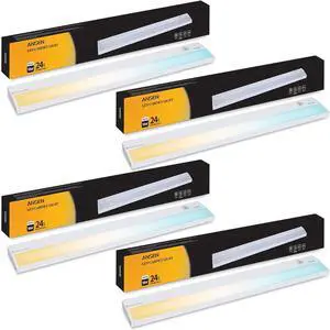 4Packs of Under Cabinet Lighting Hardwired 24in 18W Dimmable Led Light for Kitchen/Bar/Closet CRI>92 R9>90 3 Color Temperature 3000K/4000K/5000K(Warm White Cool White Daylight)