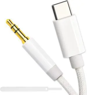Aux to USB C Cable 6.6 ft USB C to 3.5mm Audio Aux Jack Cable Type C to 3.5mm Headphone Car Stereo Cord Compatible with iPhone 16 15/15Plus/Pro/Pro Max Galaxy S24 S23 iPad Pro Air Pixel