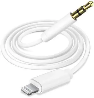 ( MFi Certified) AUX Cord for iPhone Lightning to 3.5mm Headphone Jack Adapter Male Aux Stereo Audio Cable Compatible for iPhone 14/13/12/11/XR/X/8/7 to Car/Home Stereo Speaker Headphone