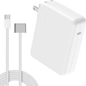 140W Charger for Mac Book Pro 14 16 inch 2024 2023 2021 Mac Book Air 13 15 inch 2024 2023 2022 M3 M2 M1 with LED 6.6FT USB-C to 3 Braided Cable Original Quality Powerful Connect (140W)