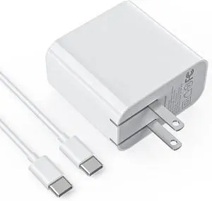65W GaN USB C Charger Foldable USB-C PD Fast Wall Charger for Laptops MacBook Air/Pro iPad Pro Tablets iPhone 15/14/Pro Galaxy S23/S22  HP Chromebook Steam Deck Switch PS5