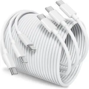 USB C to USB C Cable 6Ft for  iPhone 16 15 Charger Cord [3-Pack ] 60W 3.1A C to C Cables Fast Charging for iPhone 16/15 Pro/Plus/ProMax MacBook Air Mac Book Pro 2024  S24/23