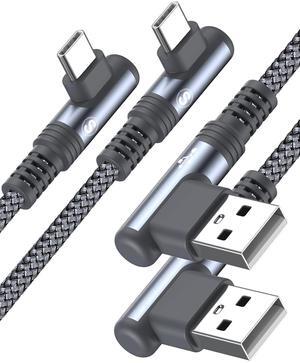 iPhone 16 Charger USB to Type C Cable Double Right Angle [2-Pack 3.3FT] Fast Charging Cord for iPhone 16 15 Pro Max Plus  Galaxy S25 S24 S23 S22 S21 S20 A54 A15 Note Flip LG Pixel Moto