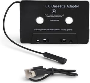 Car Audio Bluetooth Cassette Adapter ABS Plastic Bluetooth 5.0 Tape Player Cassette Aux Adapter MP3 Player Audio Converter for Car