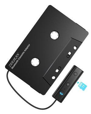Car Bluetooth 5.1 Cassette Adapter Support TF Card Wireless Cassette Aux Car Audio Bluetooth Receiver Tape Player Adapter for Vehicle