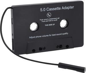 Car Cassette Audio Receiver Bluetooth 5.0 Cassette to Aux Adapter Tape Player MP3 Cassette Player Adapters Audio Converter with Calling Function Black
