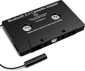 Car Audio Cassette Player Adapters Tape Player Bluetooth 5.0 Cassette Aux Adapter Stereo Two-Channel Tape Audio Adapter Suitable for Mobile Phones MP3 Players Tablet Computers