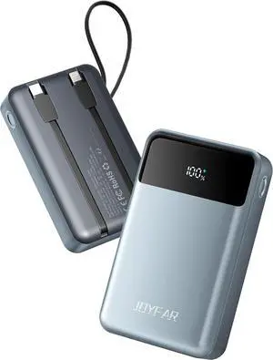 Portable-Charger-Power-Bank Travel Essentials Battery Pack USB C 30000mAh Built in Cable 22.5W Phone Fast Charging Powerbank Compatible with iPhone 16 15 14 13 12 11 iPad  Google Xiaomi