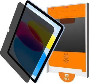 2 Pack Privacy Screen Protector for iPad A16 11th 10th Generation (11/10.9 inch 2025/2022) Anti-Spy Tempered Glass with Installation Tray for 11th/10th Gen-Case Friendly/ Pencil Support