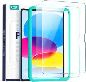 2 Pack Screen Protector for iPad 11th/10th Generation A16 (10.9 Inch 2025/2022) 9H Tempered Glass Film Guard with Alignment Frame Anti-Scratch Bubble Free HD Clarity  Pencil Support