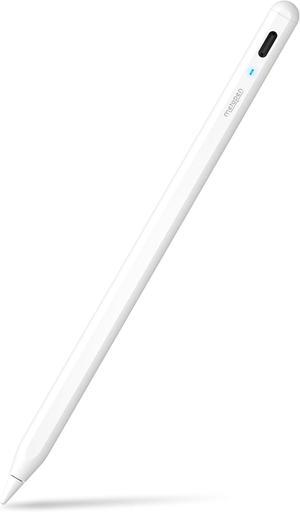 Metapen Pencil A8 for  iPad 2018-2025 (2X Faster Charge) Tilt Sensitivity Pixel Precision Stylus Pen for iPad 11/10/9/8/7/6th Gen Pro 12.9/11/13-inch M4 Air 3/4/5/M2/M3 Mini 5/6th White