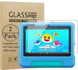 2 Pack Screen Protector for 7/7 Kids Tablet 7 Inch (2022) Ultra-Clear/Touch Sensitive/Bubble Free/Anti-Scratch Tempered Glass Screen Protector