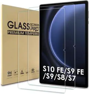 2 Pack Screen Protector Compatible with  Galaxy Tab S10 FE / S9 FE 10.9 Inch/S 9 11 Inch Tempered Glass Film Replacement for Galaxy Tab S10 FE / S9 FEAnti Scratch Anti Bubble