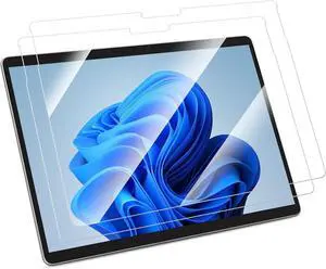 Fintie 2 Pack Screen Protector for 13 inch Microsoft Surface Pro 11/10/9/8/X 9H Tempered Glass/HD Clear/Anti Scratch/Support Surface Pen