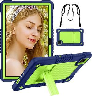 Case for T-Mobile Revvl Tab 5G for Revvl Tab 5G Tablet Case Heavy Duty Shockproof Kids Friendly Rugged Case Built in Kickstand Strap for T-Mobile Revvl Tab 5G 2023 Released 10.36 - Navygreen