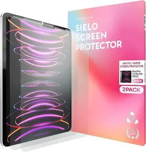 2 PACK Paperfeel Screen Protector for iPad Pro 12.9-inch 4th/5th/6th [2020/2021/2022] Paperlike Anti Glare Anti-Fingerprint  Pencil Compatible