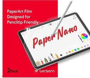 2-Pack Paper Nano Screen Protector for iPad 10th / 11th Generation A16 (10.9/11 Inch 2022/2025) & iPad Air 11 M3 2025 / M2 2024 Matte PET Film Nib Friendly Anti-Glare